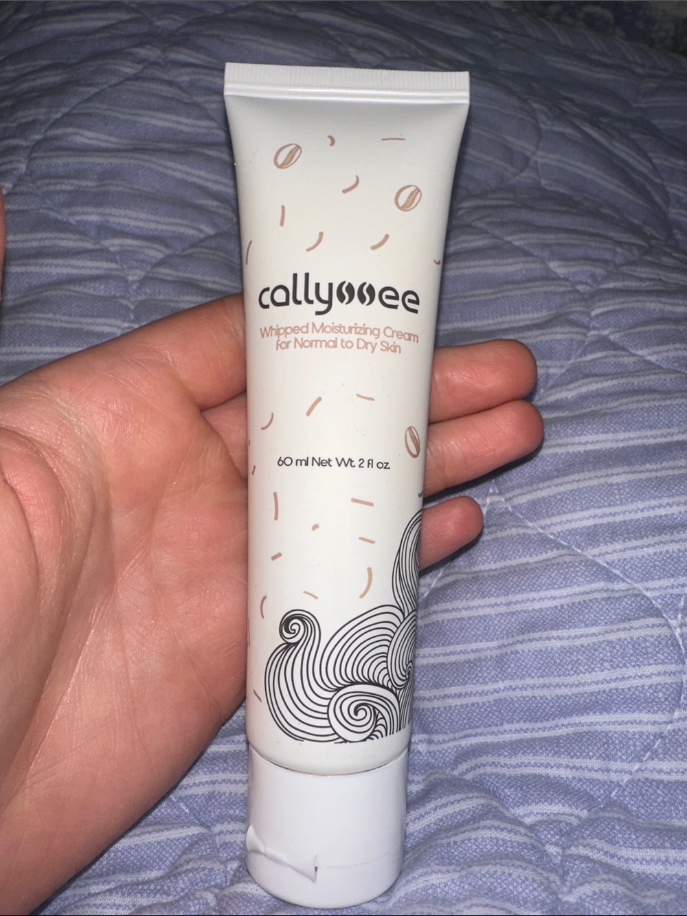 Lysse Good Days Start With Coffee Whipped Moisturizer - White with Tan Accents